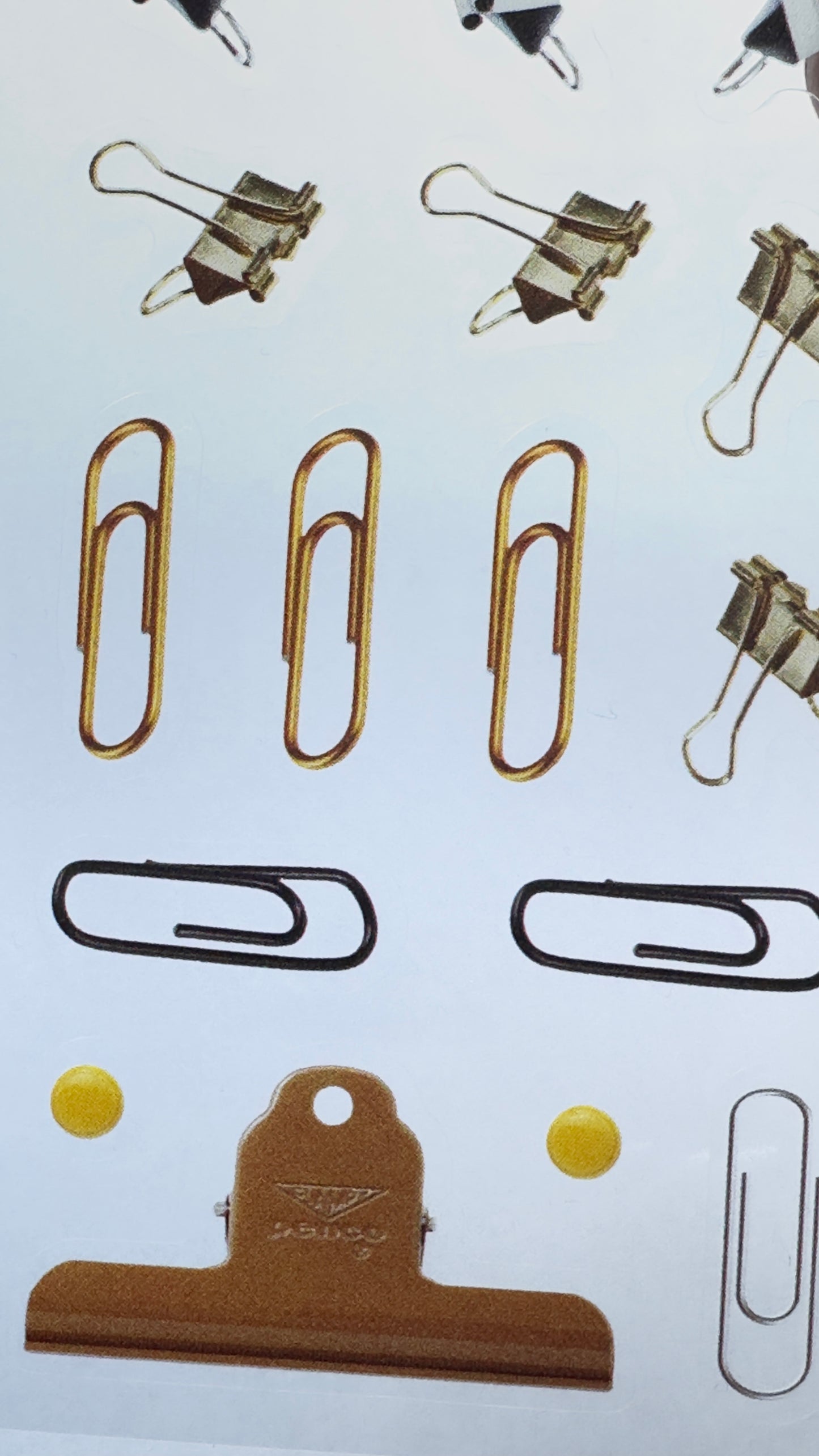 PAPERCLIP TROMPE L OEIL TRANSPARENT STICKER
