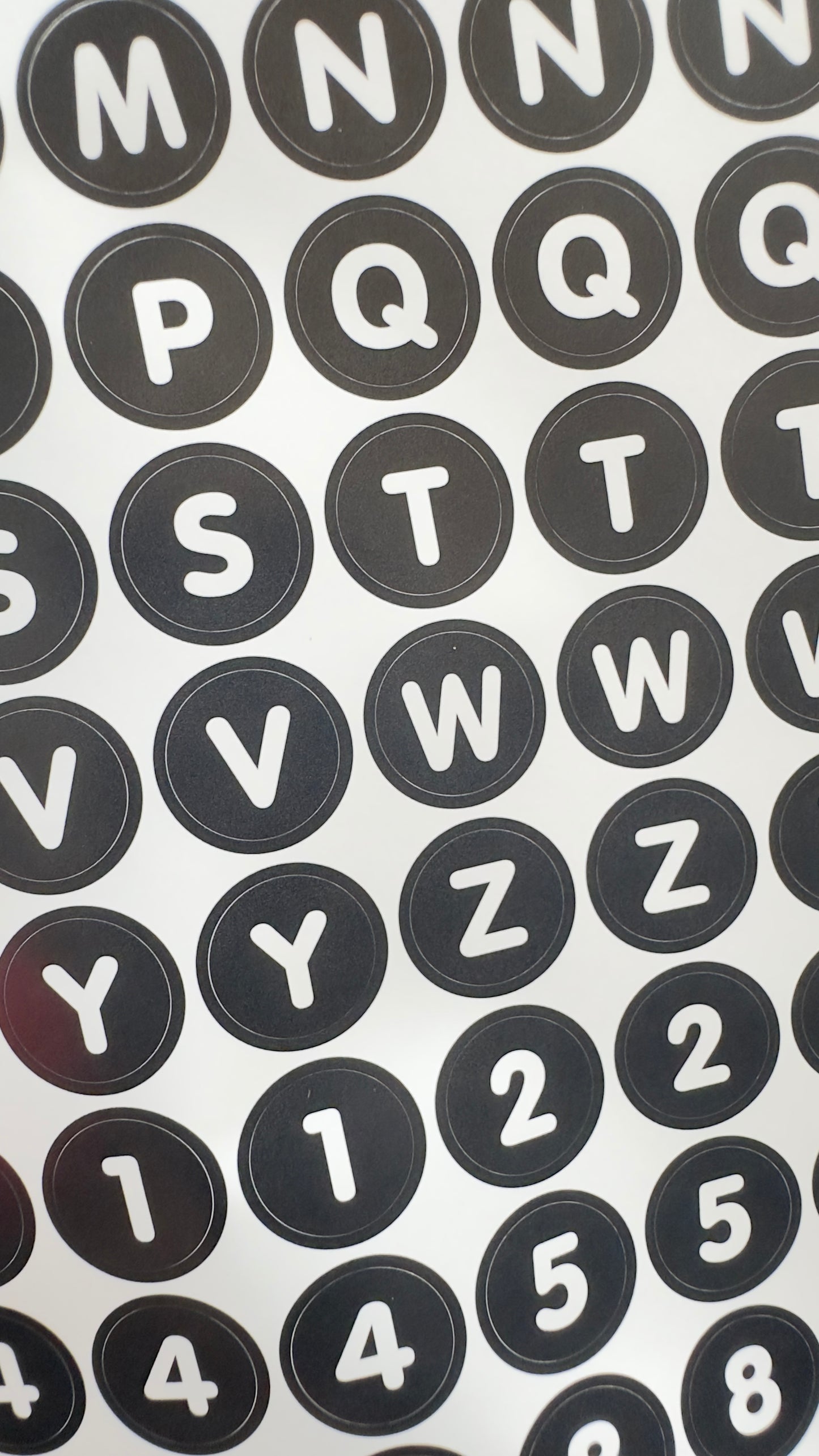 Letter beads stickers / Black - Noir