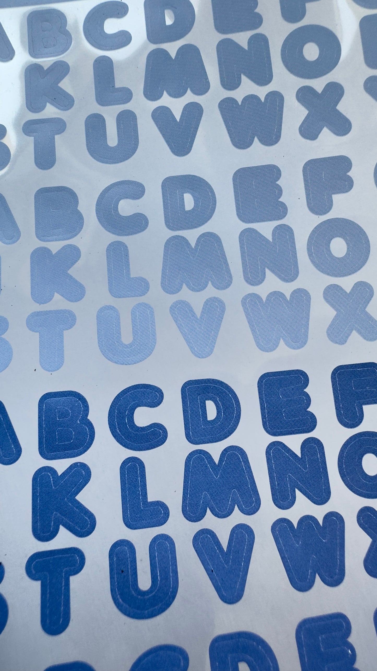 LETTERS Sticker sheet SKY BLUE+ BLUE