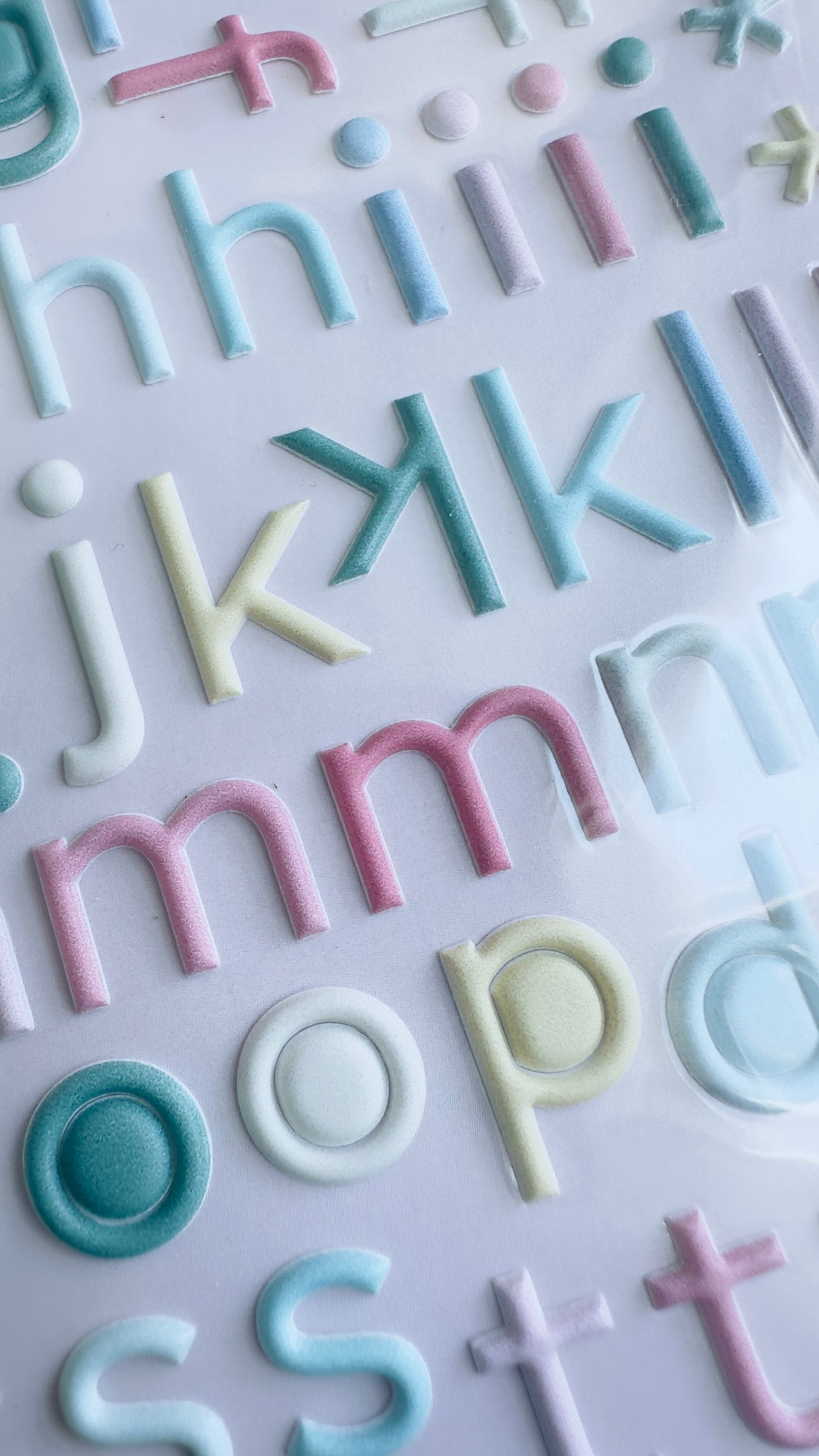 LETTERS BUBBLE STICKERS - MINI CANDY MONO