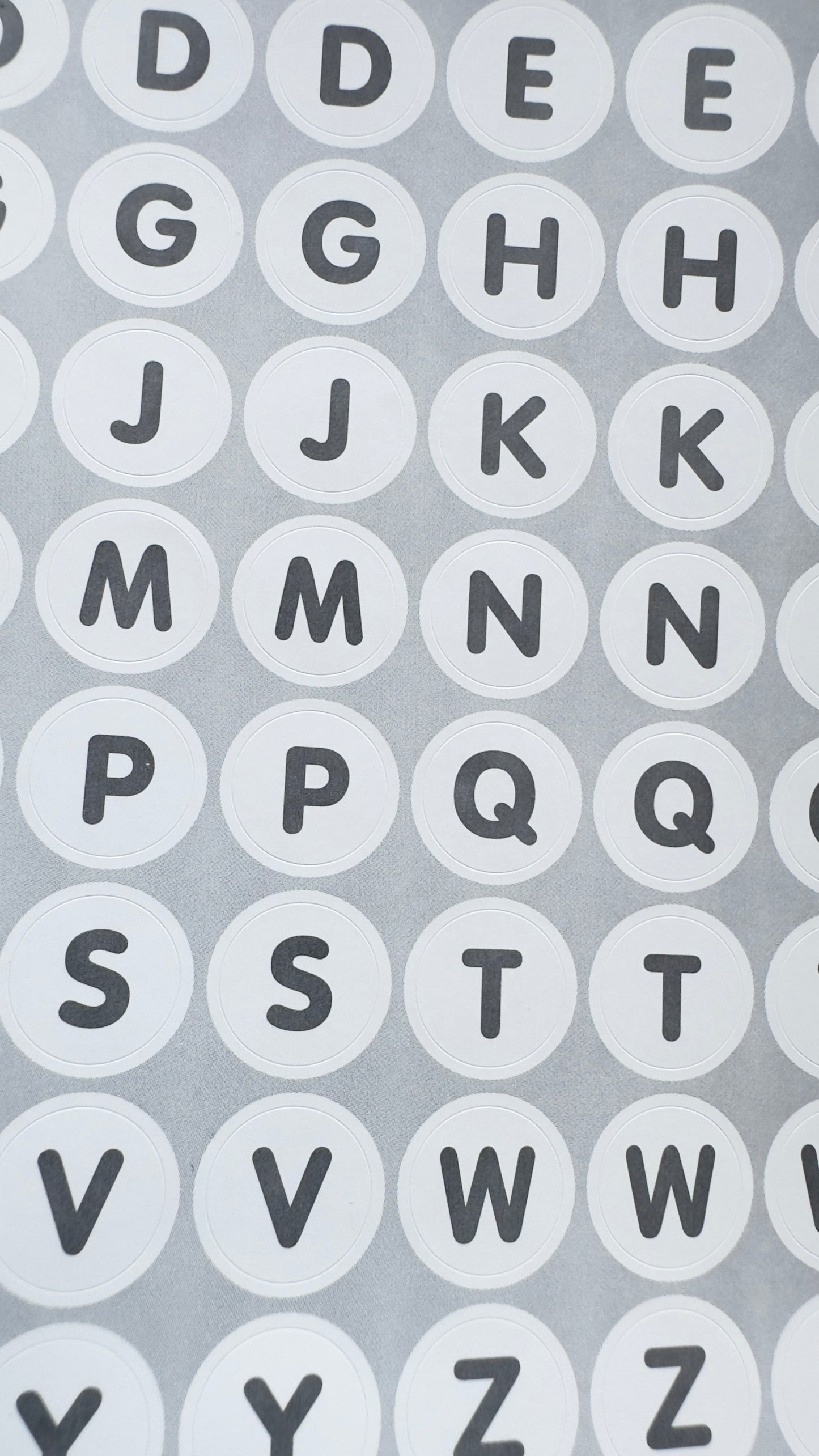 Letter beads stickers / White-Blanc