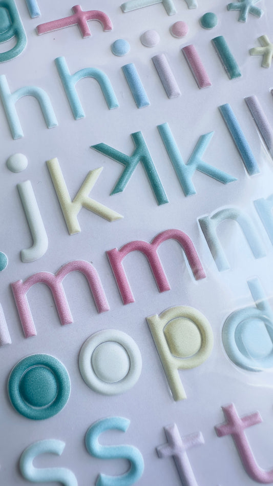 LETTERS BUBBLE STICKERS -  MINI CANDY CIEL