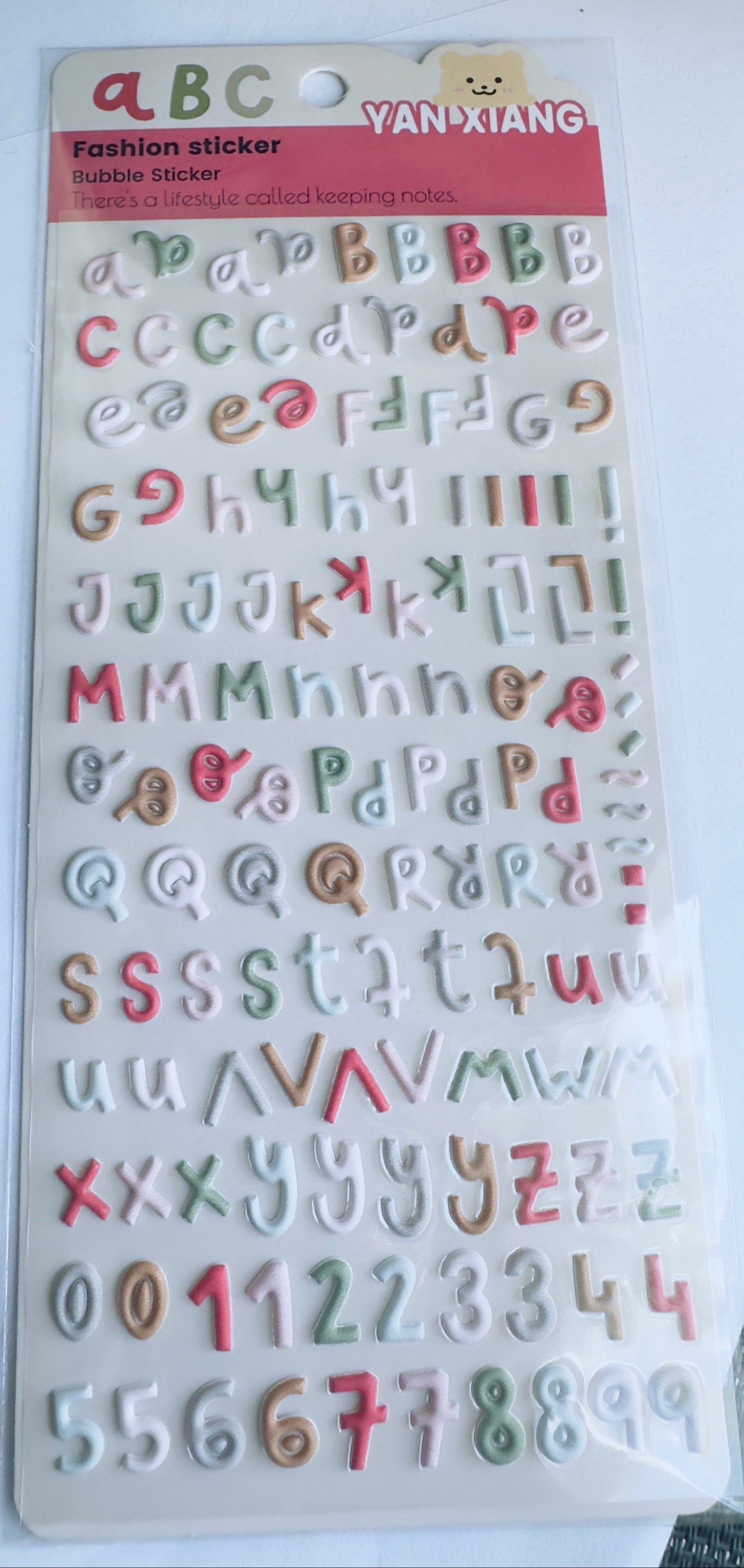 LETTERS BUBBLE STICKERS -  MINI SCRIPT