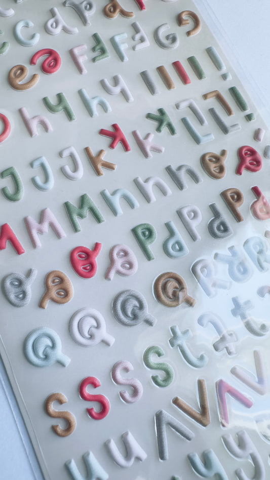LETTERS BUBBLE STICKERS -  MINI SCRIPT
