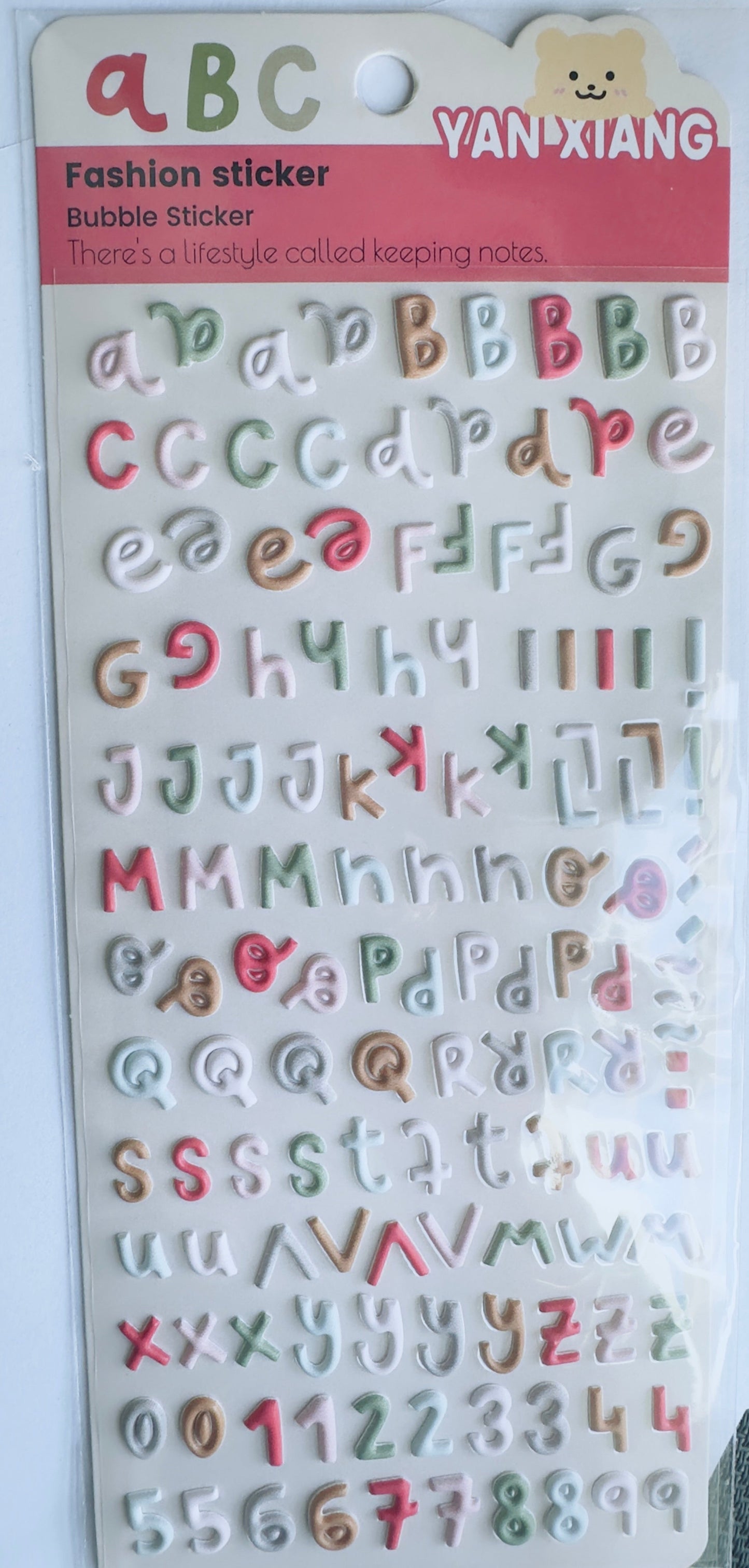 LETTERS BUBBLE STICKERS -  MINI SCRIPT